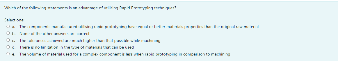 Solved Which of the following statements is an advantage of | Chegg.com