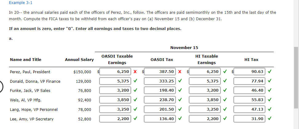 Solved Example 3-1 In 20-- the annual salaries paid each of | Chegg.com