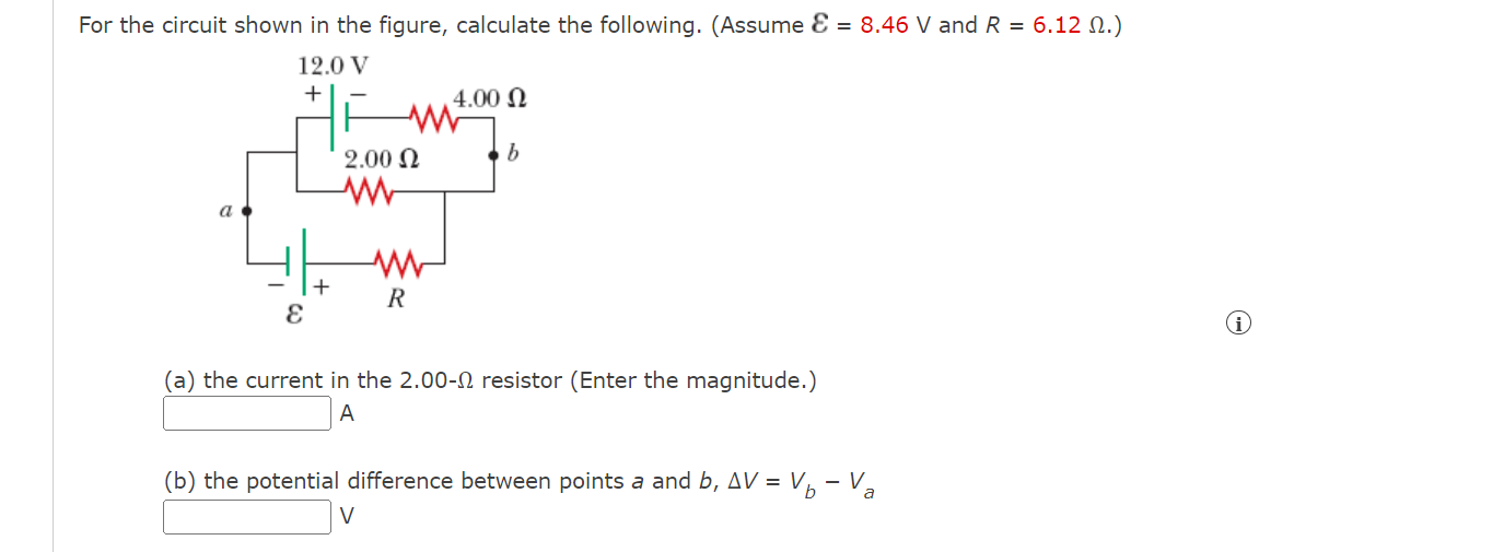 Solved For The Circuit Shown In The Figure, Calculate The | Chegg.com