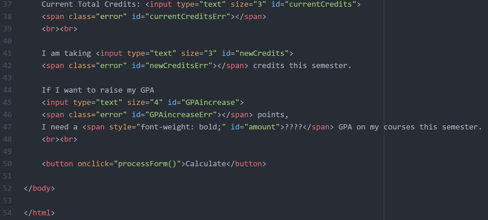 Solved This is a homework assignment using JavaScript. I | Chegg.com