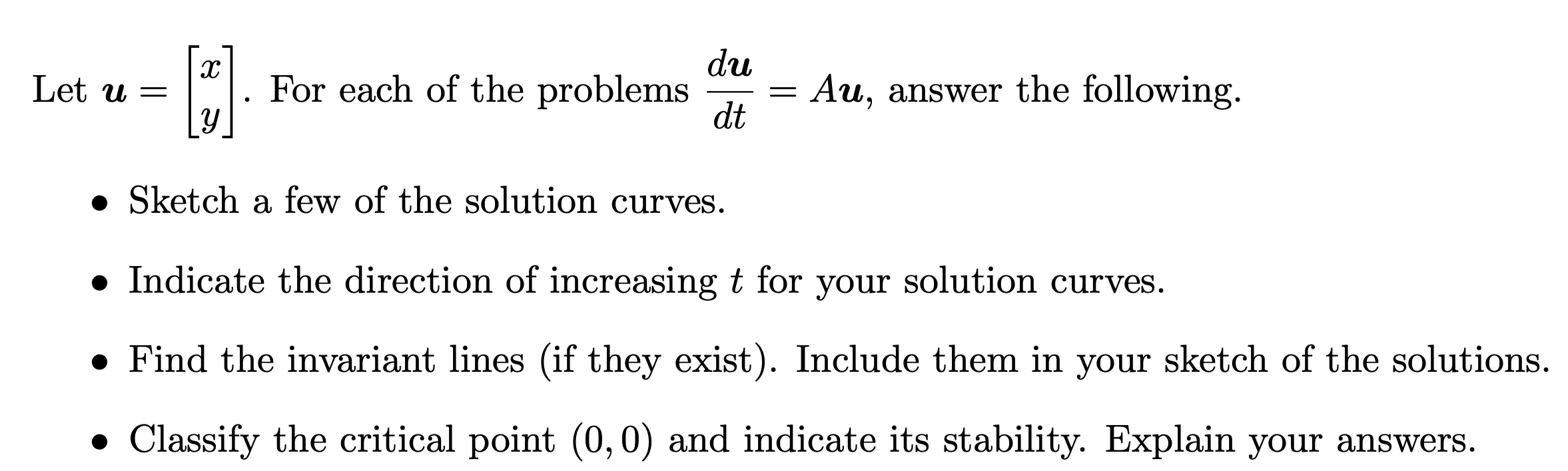 Solved For Problem 3 Find The Eigenvalues And Corresponding Chegg