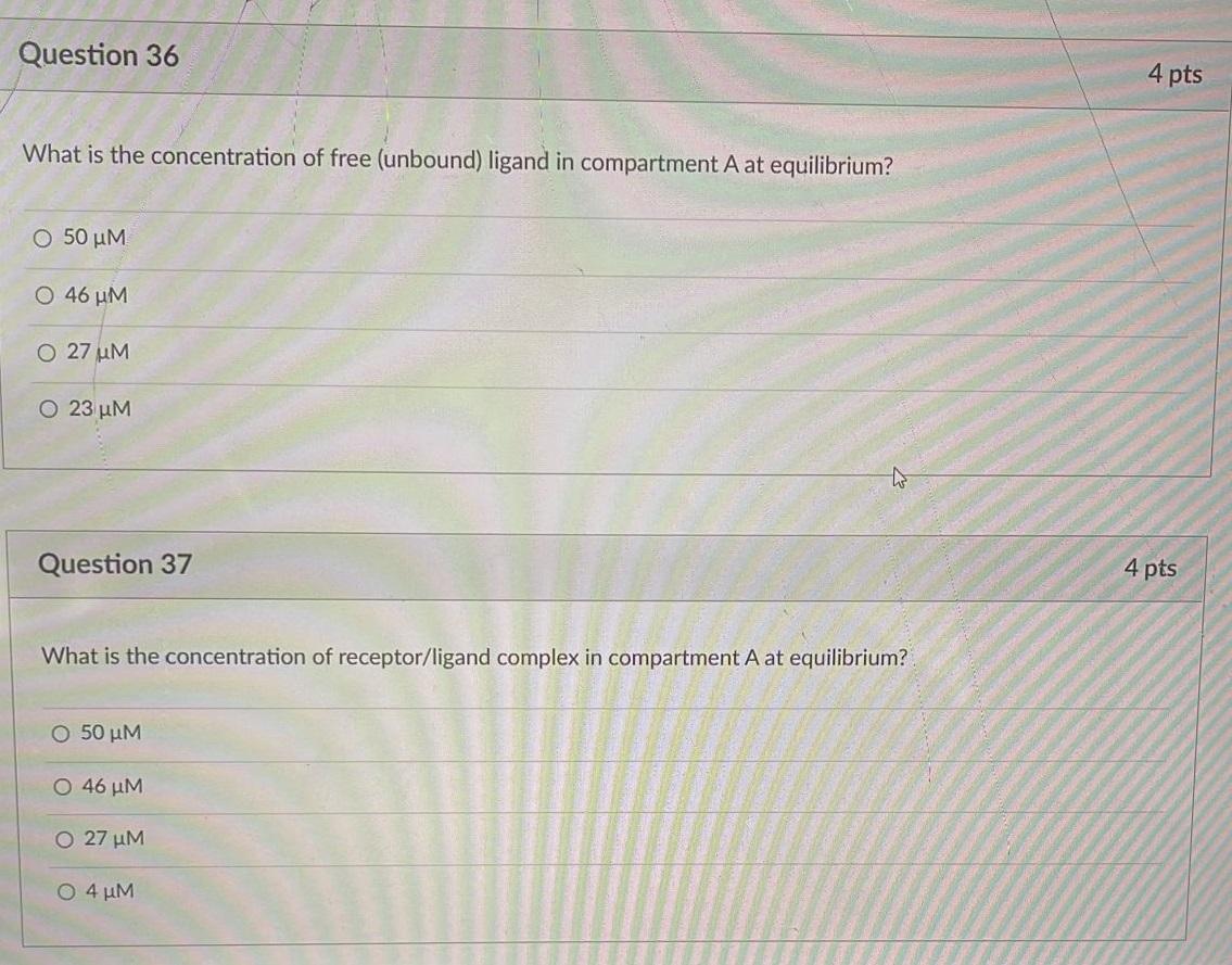 What is the concentration of free (unbound) ligand in | Chegg.com
