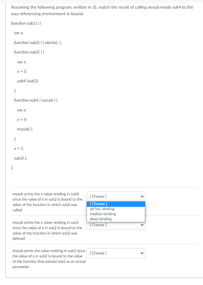 Solved Match terms with their descriptions: a subprogram | Chegg.com