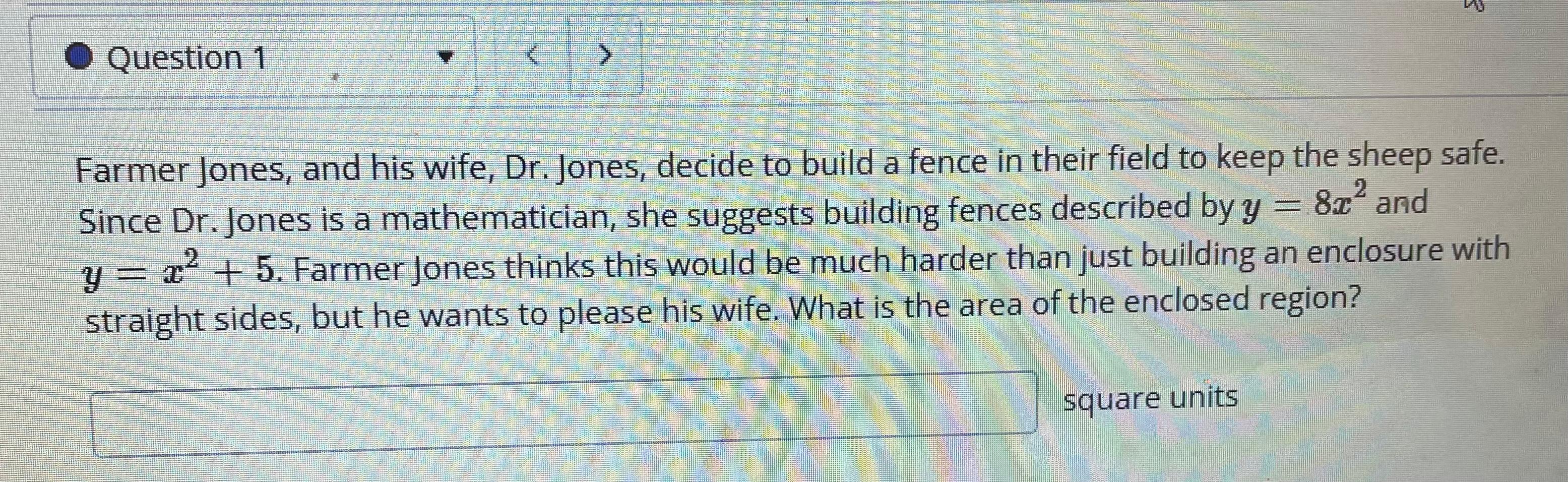 Solved 3 Question 1 1 > Farmer Jones, and his wife, Dr. | Chegg.com