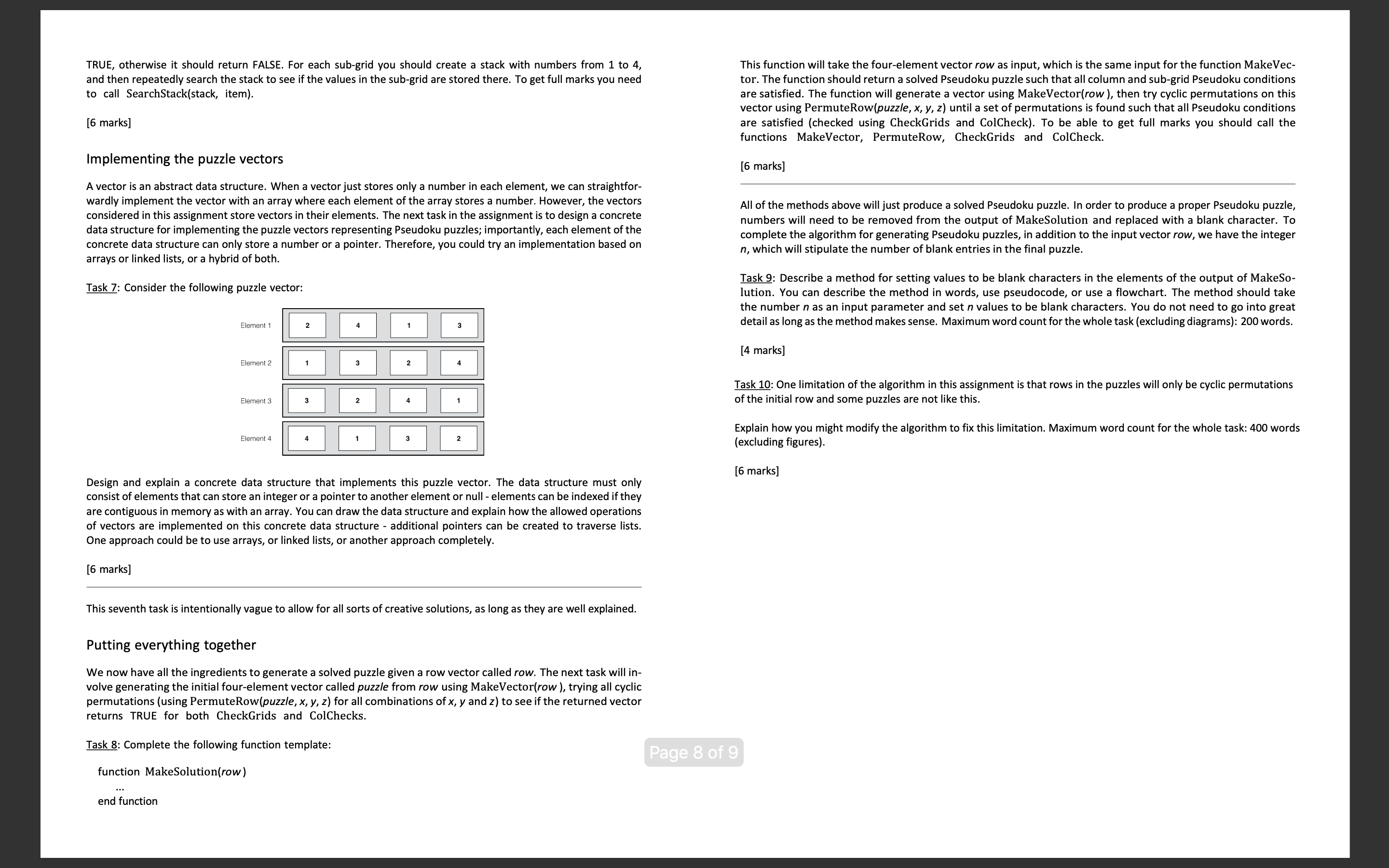 coursework assignment sudoku assignment