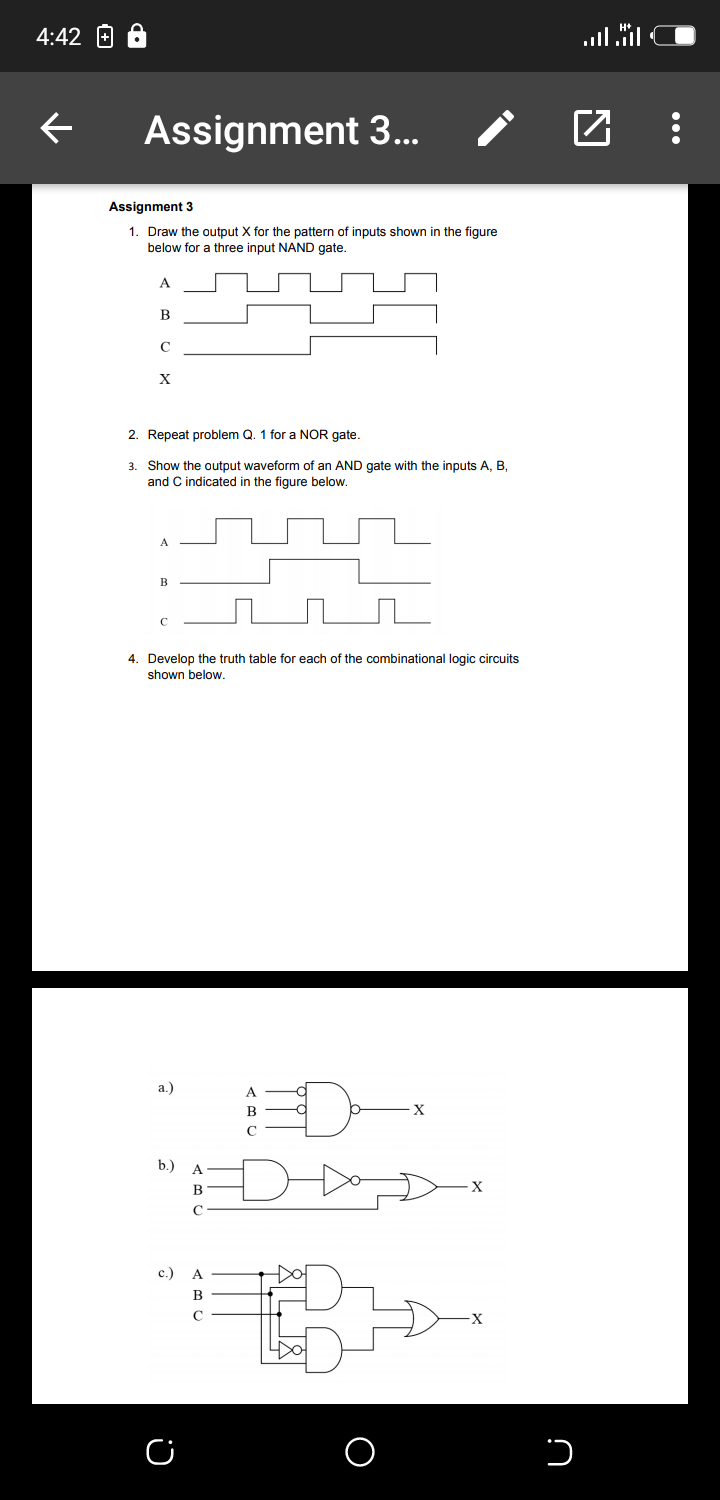 Solved 4:42 6 Assignment 3... Assignment 3 1. Draw the | Chegg.com