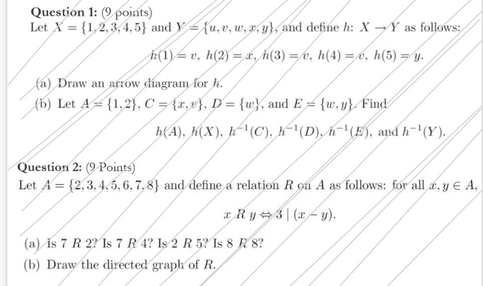 Solved Question 1 9 Points Let X 1 2 3 4 5 And Y Chegg Com