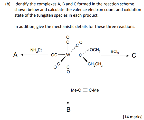 Solved (b) Identify The Complexes A, B And C Formed In The | Chegg.com