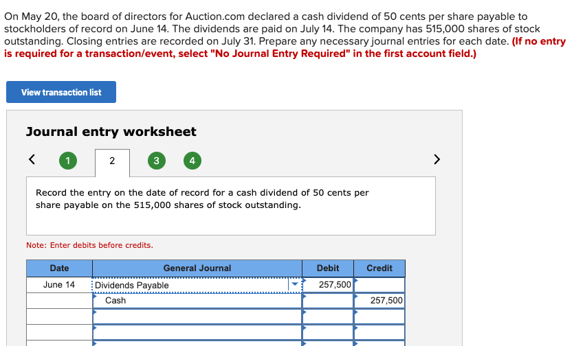 Solved On May 20, the board of directors for