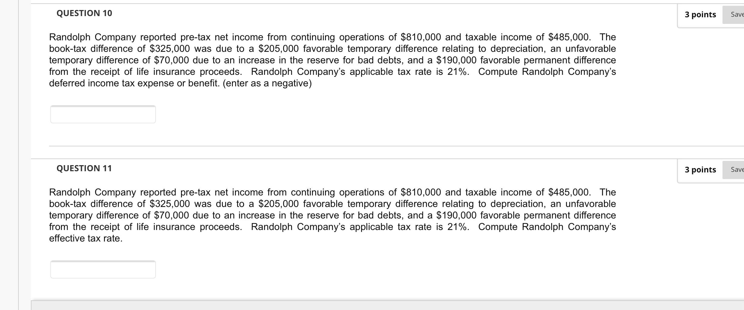 Solved Randolph Company reported pretax net from