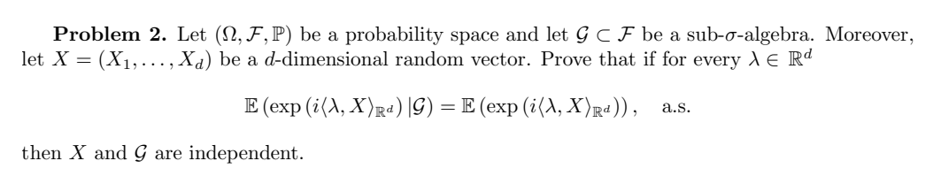 Problem 2. Let (Ω,F,P) be a probability space and let | Chegg.com