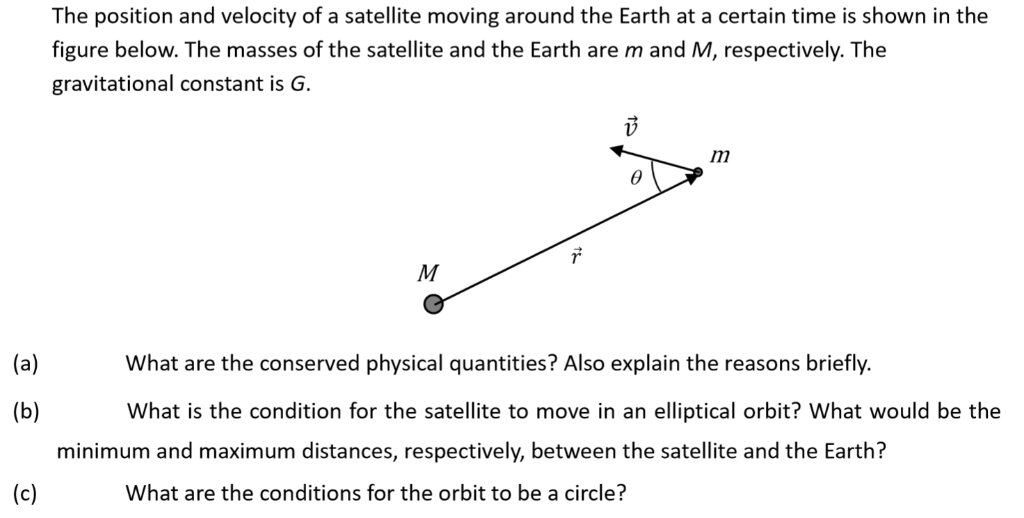 Solved The position and velocity of a satellite moving
