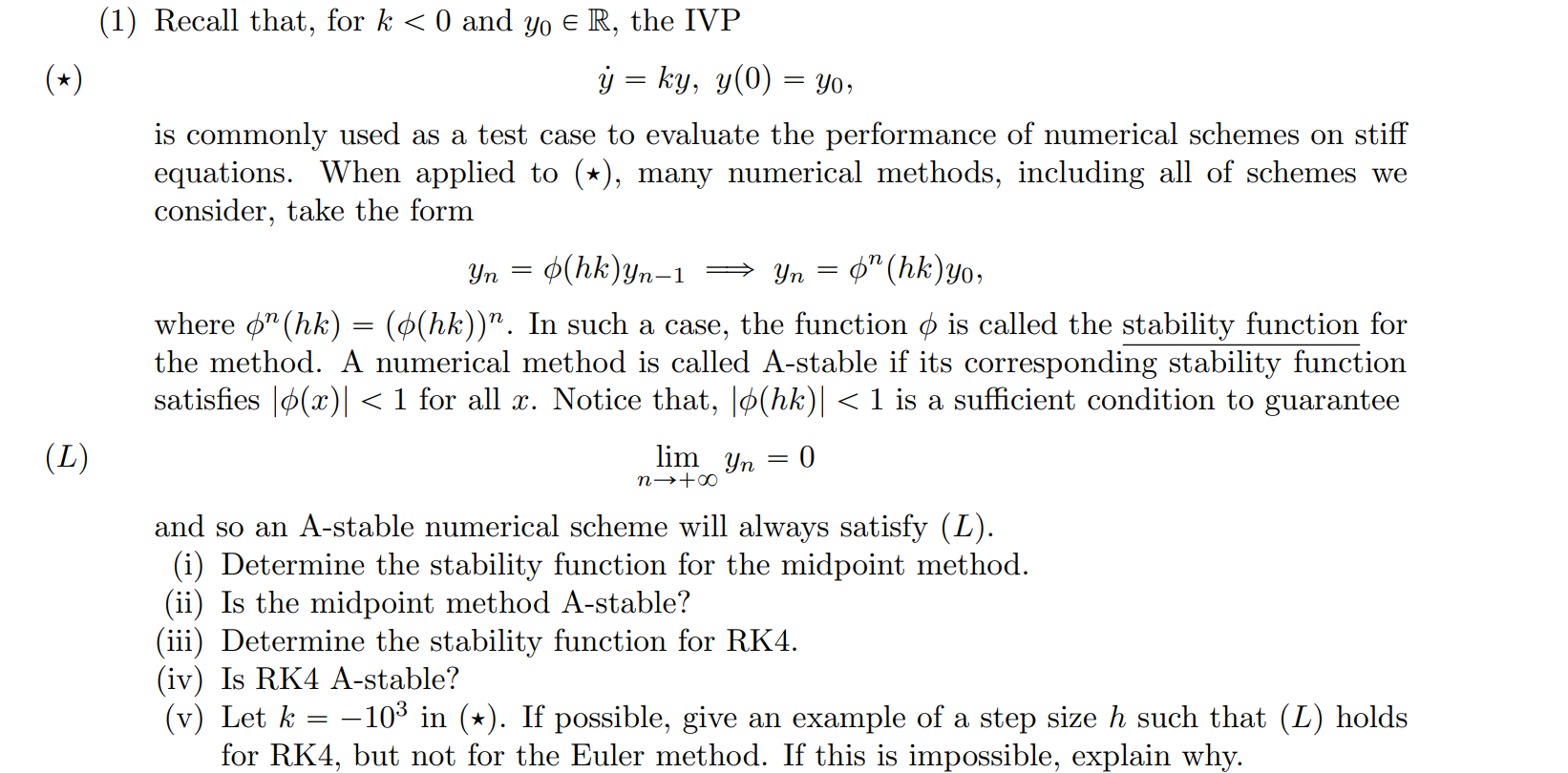 Solved (1) Recall that, for k