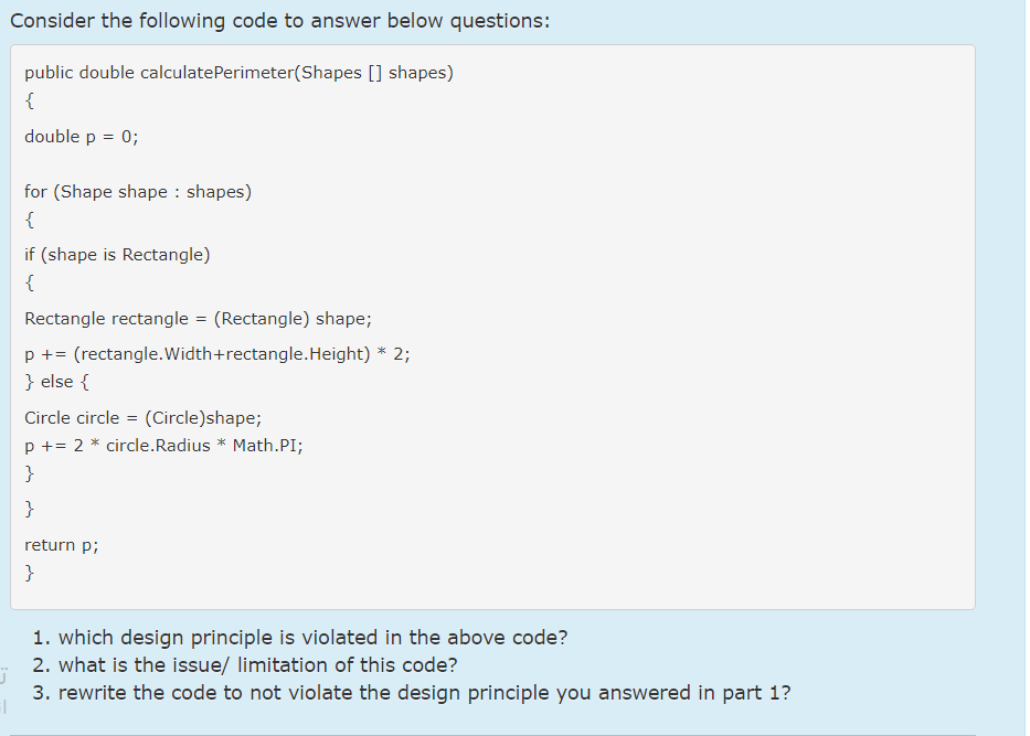 Solved Consider the following code to answer below | Chegg.com