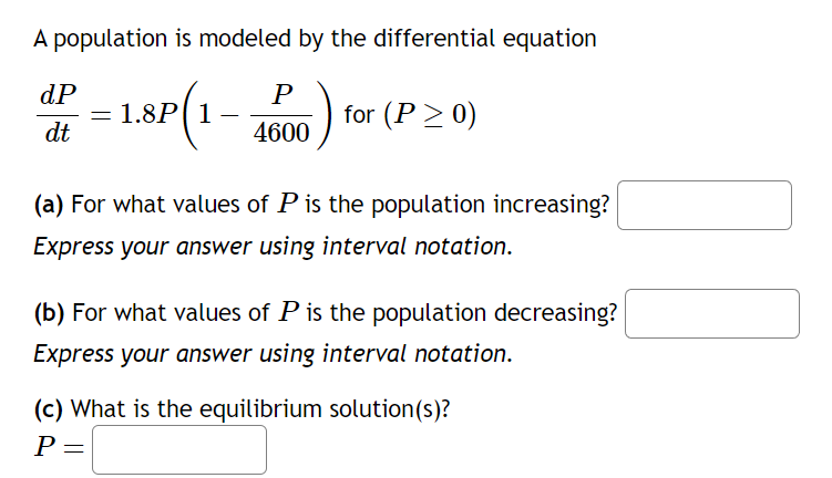 Solved A Population Is Modeled By The Differential Equation | Chegg.com