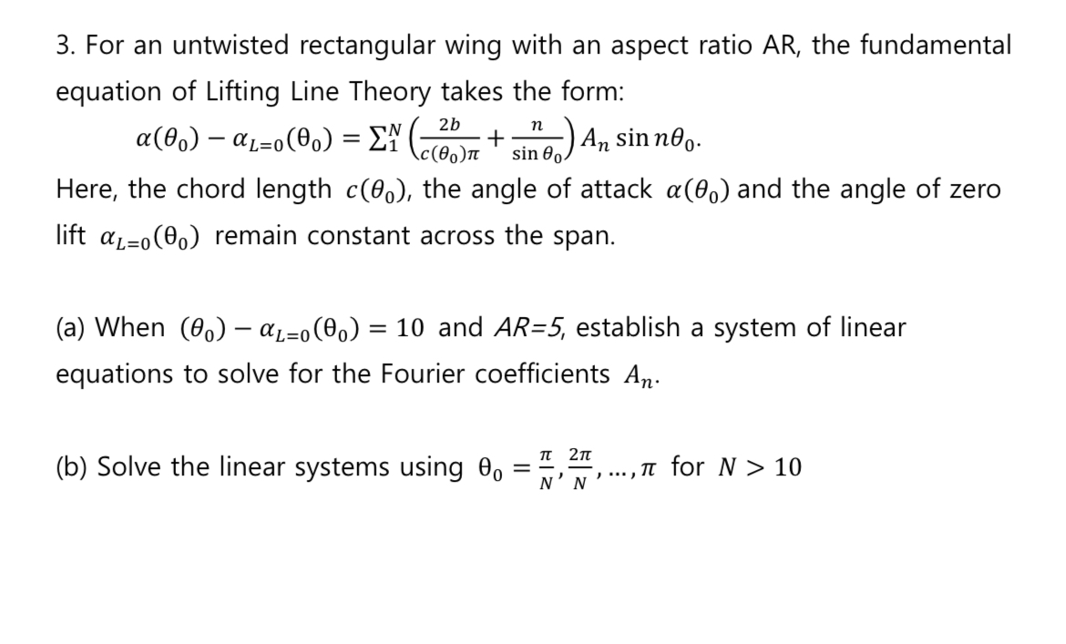 Solved For an untwisted rectangular wing with an aspect | Chegg.com