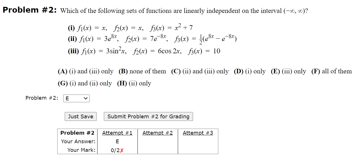 Solved Which of the following sets of functions are | Chegg.com