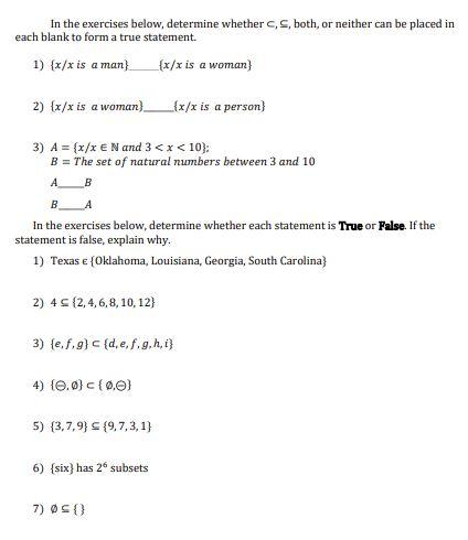 Solved In the exercises below, determine whether C, s, both, | Chegg.com
