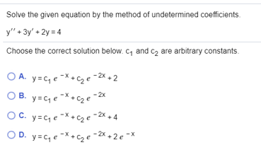 Solved Solve the given equation by the method of | Chegg.com