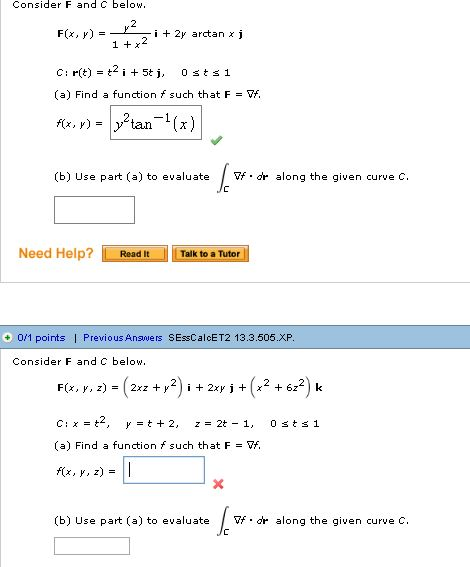 Solved Consider F And C Below F X Y I 2y Arctan Xj Chegg Com