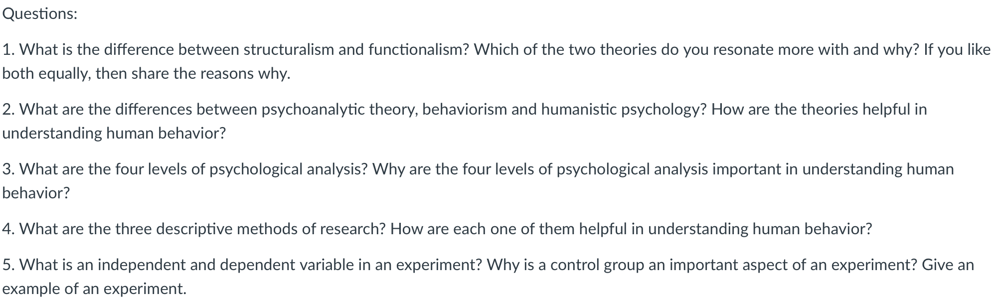 structuralism psychology example