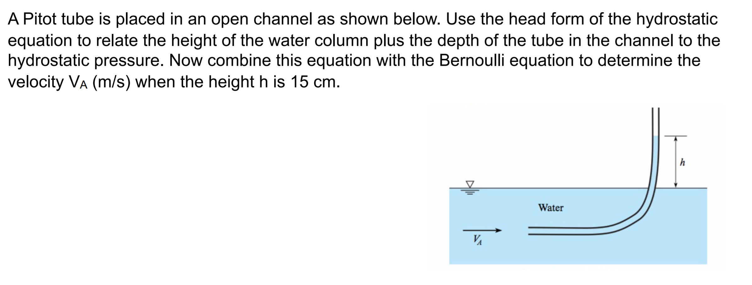 calculating velocity using a pitot tube calculating velocity using a pitot tube