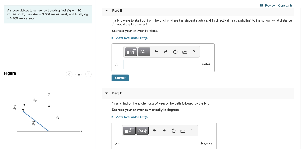 Solved I Review | Constants Part E A student bikes to school | Chegg.com