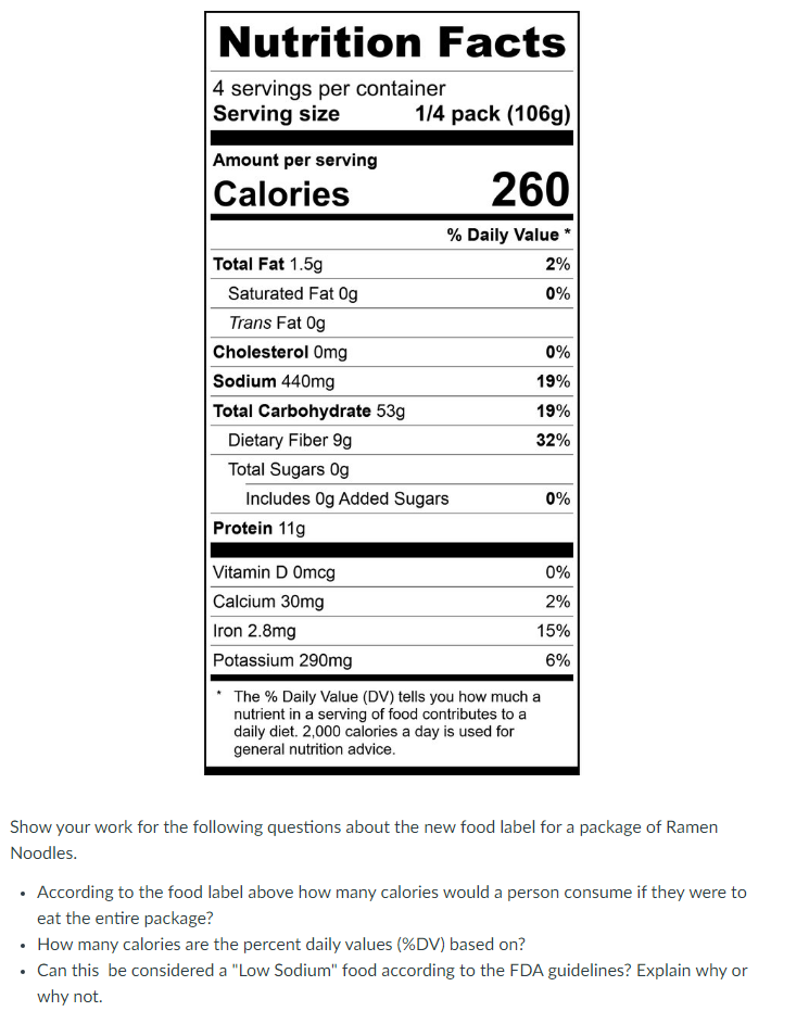 Solved 2 Nutrition Facts 4 servings per container Serving