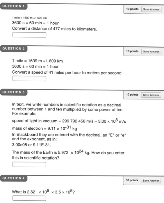 Solved QUESTION 1 10 points Save Answer 1 mile 1609 m 1.609