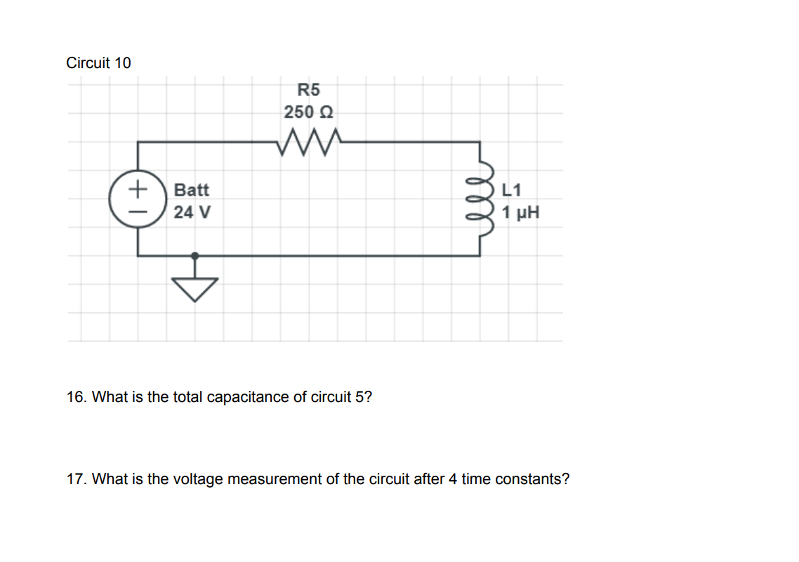 16. What is the total capacitance of circuit 5? 17. | Chegg.com