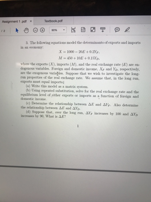 Solved Assignment 1 .pdf Textbook.pdf x 90% 3. The following | Chegg.com