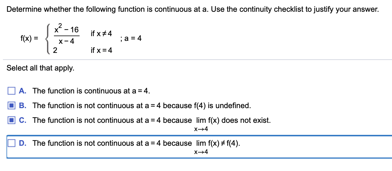 Solved Determine Whether The Following Function Is