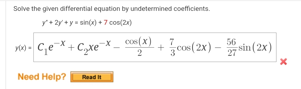 Solved Solve the given differential equation by | Chegg.com