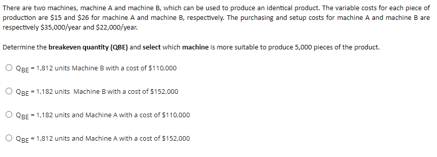 Solved There Are Two Machines, Machine A And Machine B, | Chegg.com