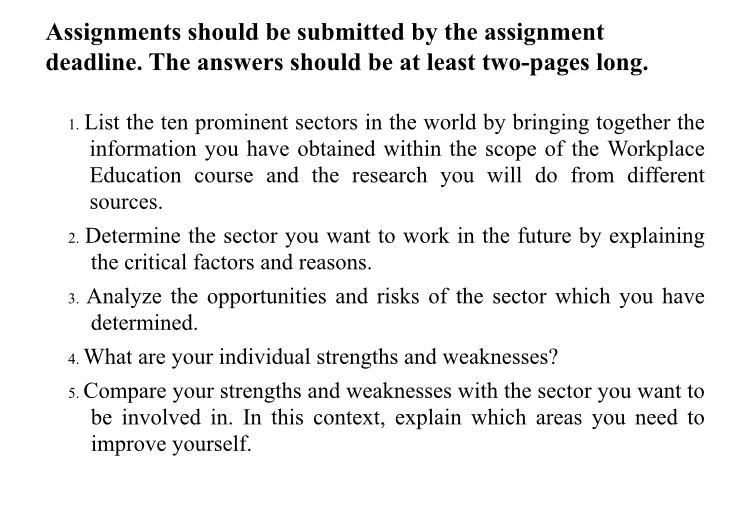 Solved Assignments should be submitted by the assignment | Chegg.com