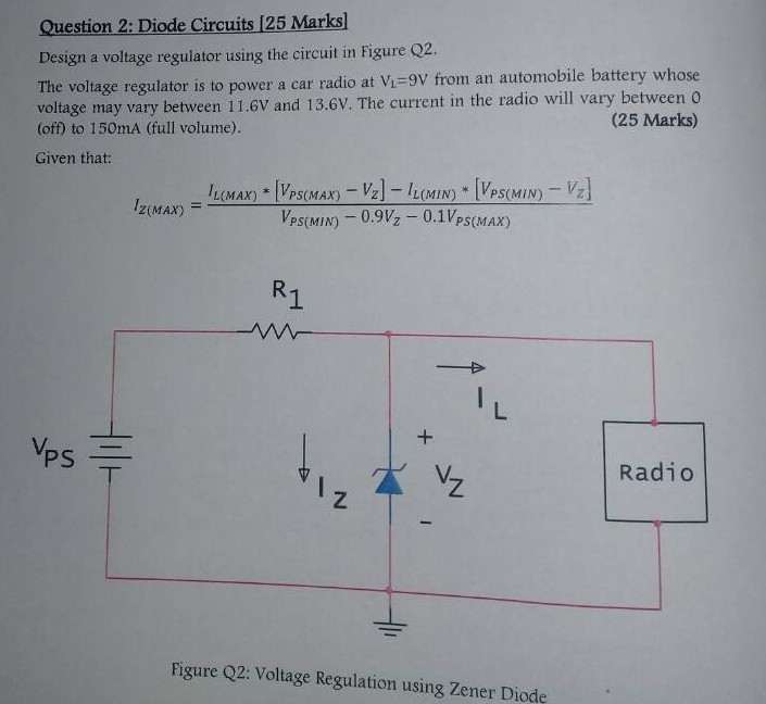 Solved Question 2 Diode Circuits [25 Marks] Design a