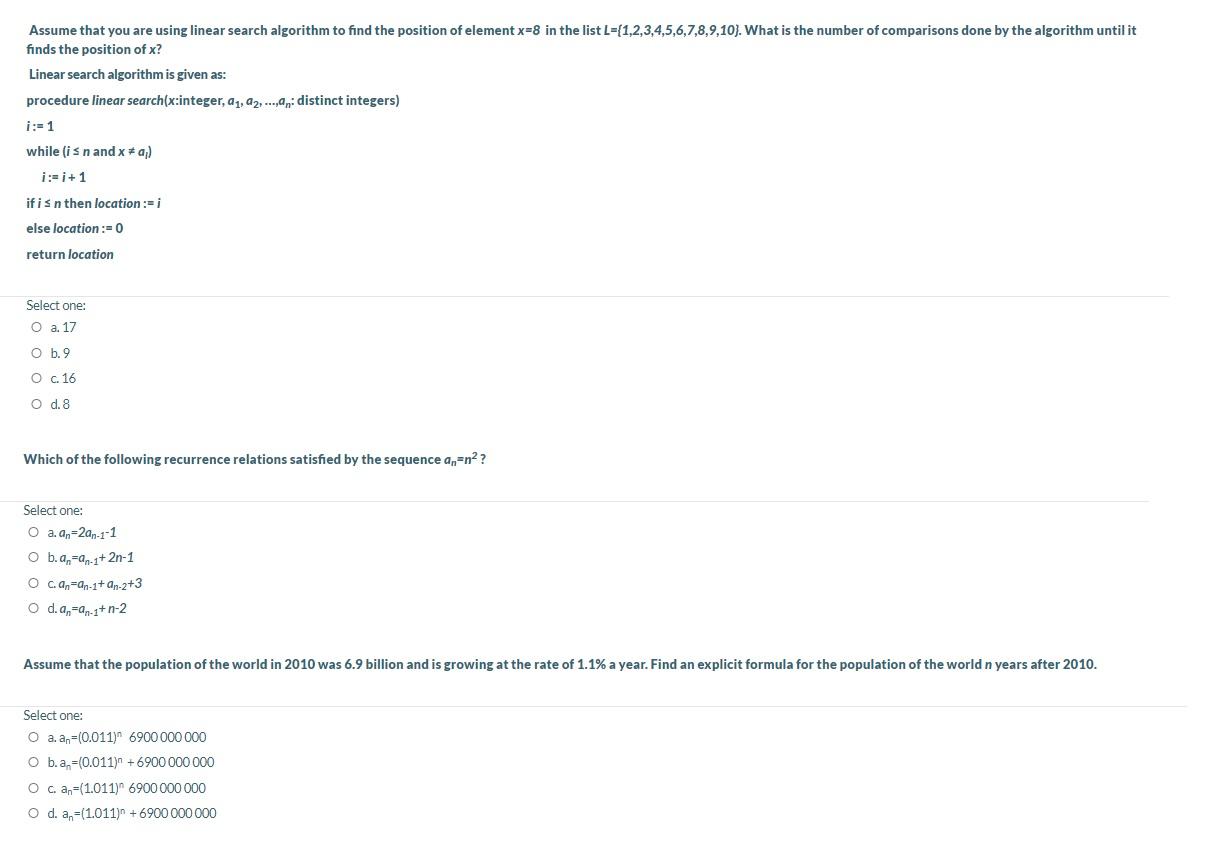 Solved Assume that you are using linear search algorithm to | Chegg.com