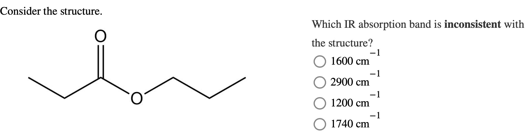 Solved Consider The Structure. Which IR Absorption Band Is | Chegg.com