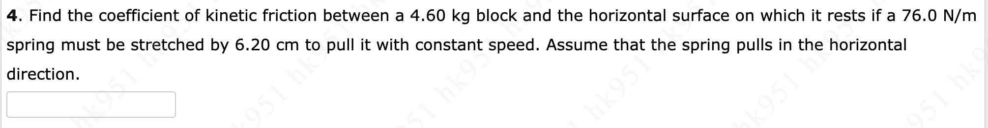 Solved 4. Find the coefficient of kinetic friction between a | Chegg.com