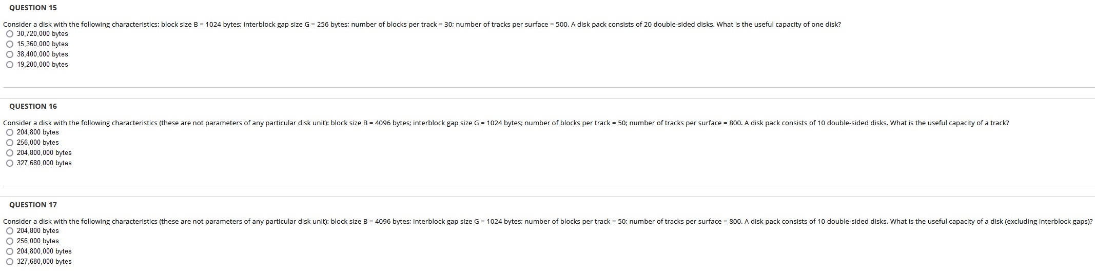 2 to the power of 30 bytes