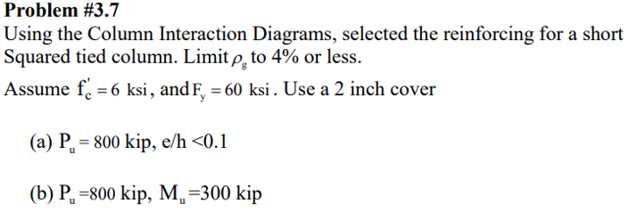 Using the Column Interaction Diagrams, selected the | Chegg.com