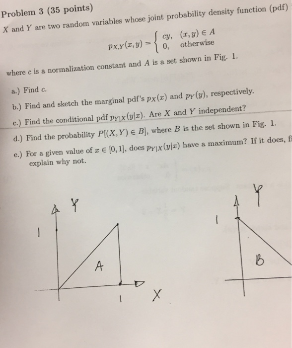 Solved Problem 3 (35 points) X and Y are two random | Chegg.com