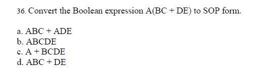 Solved 36. Convert the Boolean expression \\( | Chegg.com