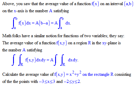 Solved Above, you saw that the average value of a function | Chegg.com
