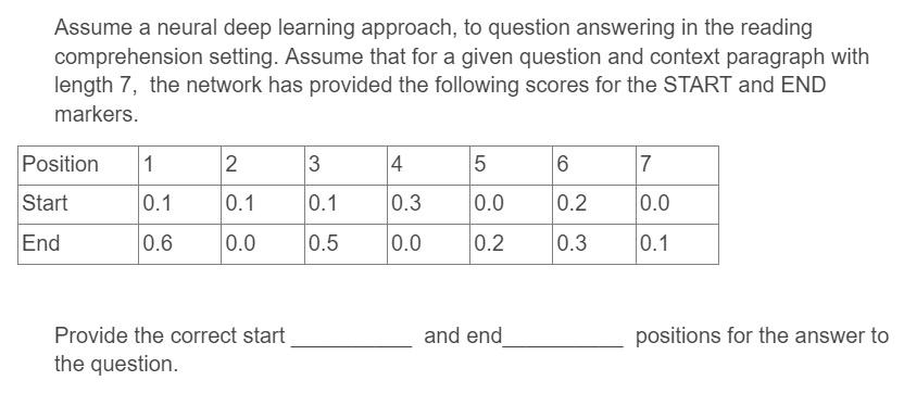 Solved Assume a neural deep learning approach, to question | Chegg.com