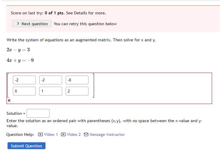Solved Have tried this problem twice and can't seem to | Chegg.com