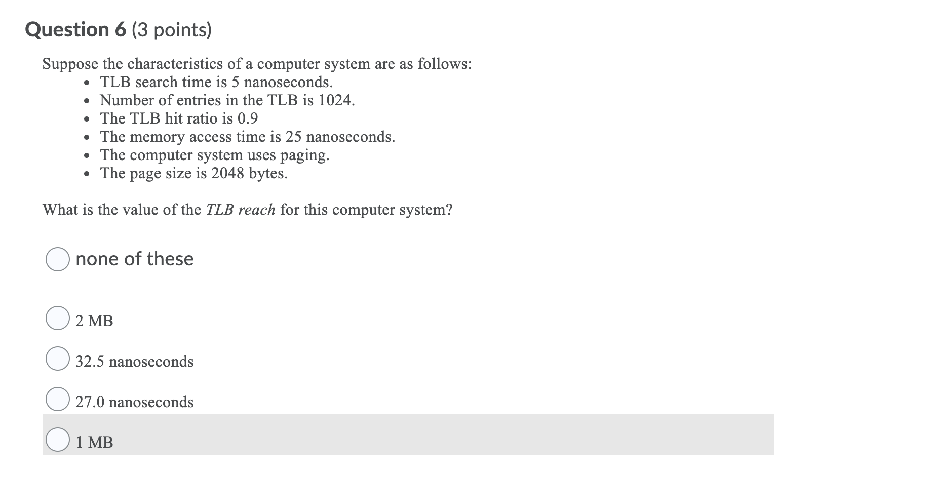 Solved Question 6 (3 Points) Suppose The Characteristics Of | Chegg.com