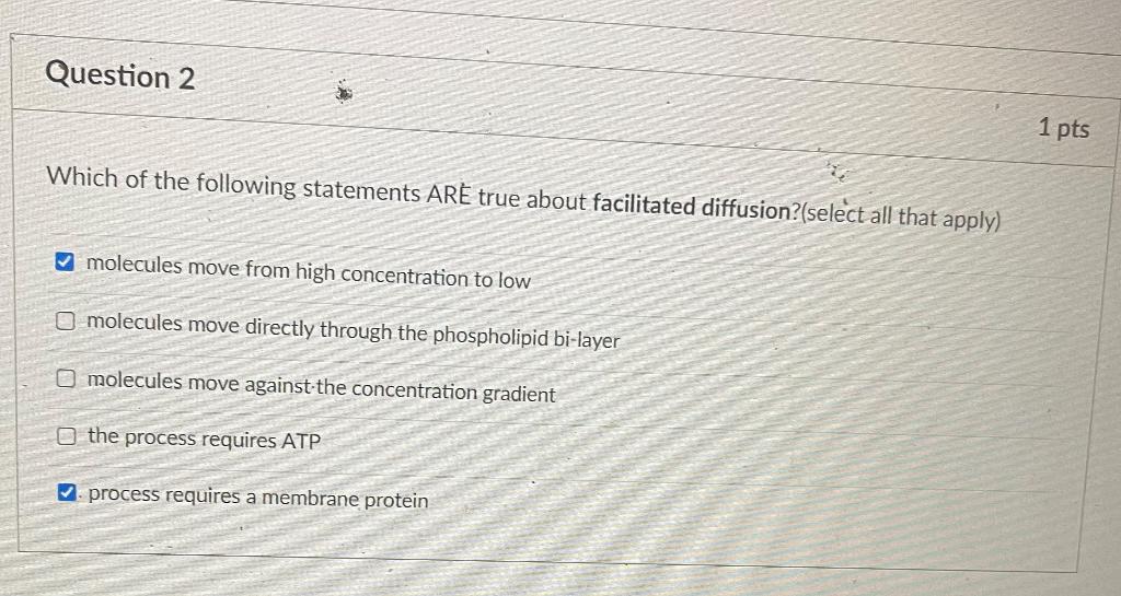 Solved Question 2 1 pts Which of the following statements | Chegg.com