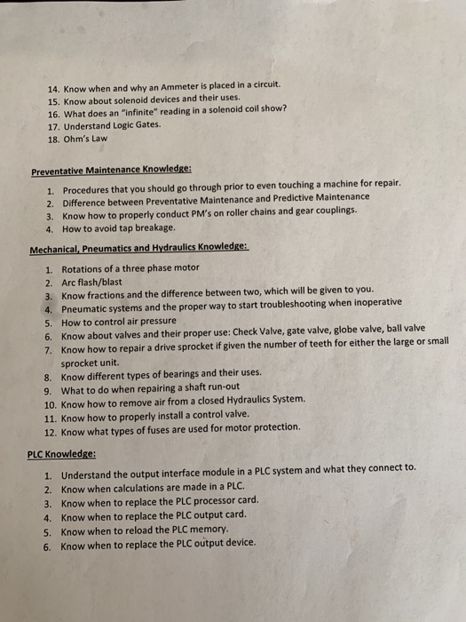Maintenance Technician Study Guide Tool and