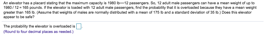 Solved An elevator has a placard stating that the maximum | Chegg.com